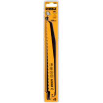 DeWalt DT2349-QZ 228mm Bi-Metal Reciprocating Saw Blades - For Fast Cuts In Wood With Nails (S1111VF) Pack x 5
