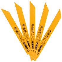 DeWalt DT2354-QZ Metal Cutting Reciprocating Saw Blades 203mm (8") 18 TPI (S1022EF) Pack x 5
