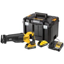 DeWalt DCS386H2T-GB 18V XR Brushless FLEXVOLT Advantage Reciprocating Saw With 2x5Ah Powerstack Batteries In TSTAK