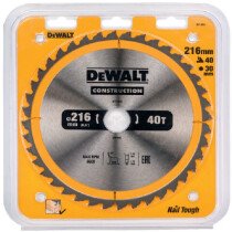 DeWalt DT1953-QZ Construction Circular Saw Blade 216mm x 30mm 24T