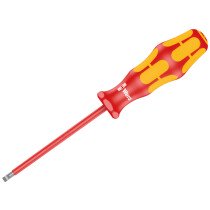 Wera 6110 VDE Kraftform Plus 160i VDE Insulated Screwdriver Slotted Tip 3.5 x 100mm