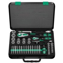 Wera 8100 SA/SC 2 Zyklop 1/4" & 1/2" Drive Metric Socket Set 43 Piece 05160785001