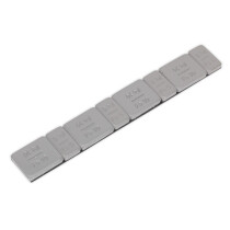 Sealey WWSA510PC Wheel Weight 5 & 10g Adhesive Zinc Plated Steel Plastic Coated Strip of 8 (4 x Each Weight) Pack of 100