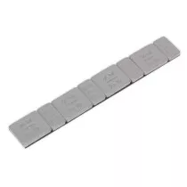 Sealey WWSA510PC Wheel Weight 5 & 10g Adhesive Zinc Plated Steel Plastic Coated Strip of 8 (4 x Each Weight) Pack of 100