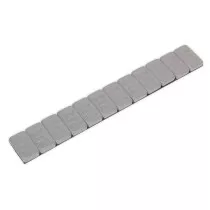 Sealey WWSA5PC Wheel Weight 5g Adhesive Zinc Plated Steel Plastic Coated Strip of 12 Pack of 100