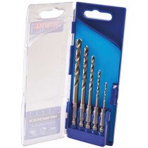 Faithfull FAIQCSET5 5 Piece (2mm - 6mm) HSS Cobalt Impact Drill Bit Set