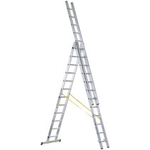 Zarges 44842 D-Rung Combination Ladder 3-Part  3 x 12 Rungs EN 131 Professional