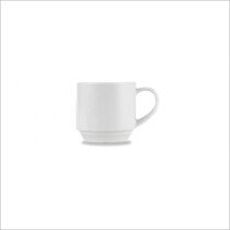 Churchill ZCA POST1 Art De Cuisine White Porcelain Stacking Tea/Coffee Cup