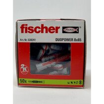 Fischer 538241 Duopower Nylon High Performance Plug 8 x 65mm Box x 50