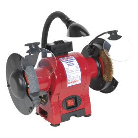 Sealey BG150XWL Bench Grinder 150mm & Wire Wheel Combination with Work Light 250W/230V