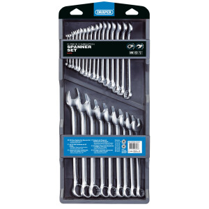 Draper Expert Hi-Torq Ringmaulschlüssel 24 Mm – Chrom-Vanadium, Blau, 15° Gekröpft