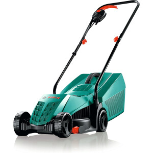 Bosch Rotak 32 R 240V 1100W 32cm Lawn Mower with Gloves and Garden Sack from Lawson HIS