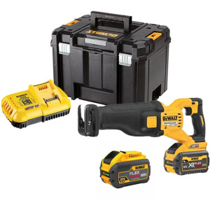 DeWalt DCS389T2 GB 54V XR FLEXVOLT High Power Reciprocating Saw With 2 x 6Ah Batteries in TSTAK from Lawson HIS