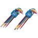 Draper  04776 TX-STAR® Security & Hex Metric Long Arm Key Set, Colour Coded (18 Piece) 