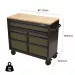 Draper 08221 B100-41GR Bunker® Workbench Roller Tool Cabinet, 7 Drawer, 41", Green
