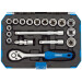 Draper 16359 DD18M ⅜" Sq. Dr. 18 Piece Metric Socket Set 8-22mm