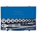Draper 16486 MC17M/B 3/4" Sq. Dr. Metric Socket Set in Metal Case (17 Piece)