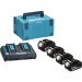 Makita 198095-6 18v LXT Powersource Kit, 4 x BL1860B Batteries + DC18RD Dual Charger in Makpac Case