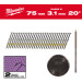 Milwaukee 4932492592 75mm x 3.1mm Round Head Ring Shank Galvanised Collated Nails, PK1750