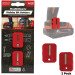 StealthMounts BH-M18-S-RED-2 Red Stubby Bit Holder for Milwaukee M18 (2 Pack)