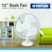 White 12" Desk Fan