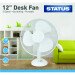 White 12" Desk Fan