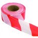 Lawson TZA120 Site Barrier Hazard Tape - Red/White 70mm x 500Mtr Roll (Non-Adhesive)