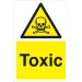 Allsigns WA154S  200 X 300mm Self-Adhesive PVC ''Toxic" Sign
