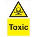 Allsigns WA154S  200 X 300mm Self-Adhesive PVC ''Toxic" Sign