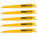 DeWalt DT2359-QZ 152mm Bi-Metal Reciprocating Saw Blades - For Fast Cuts In Wood With Nails (S611VF) Pack x 5