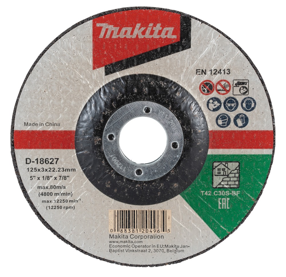Makita D-18627 125mm Stone Cutting Disc , 125x3x22.23mm