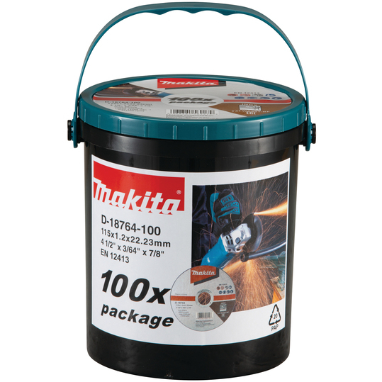 Makita D-18764-100  115mm x 1.2mm Thin Cutting Disc, Pack of 100