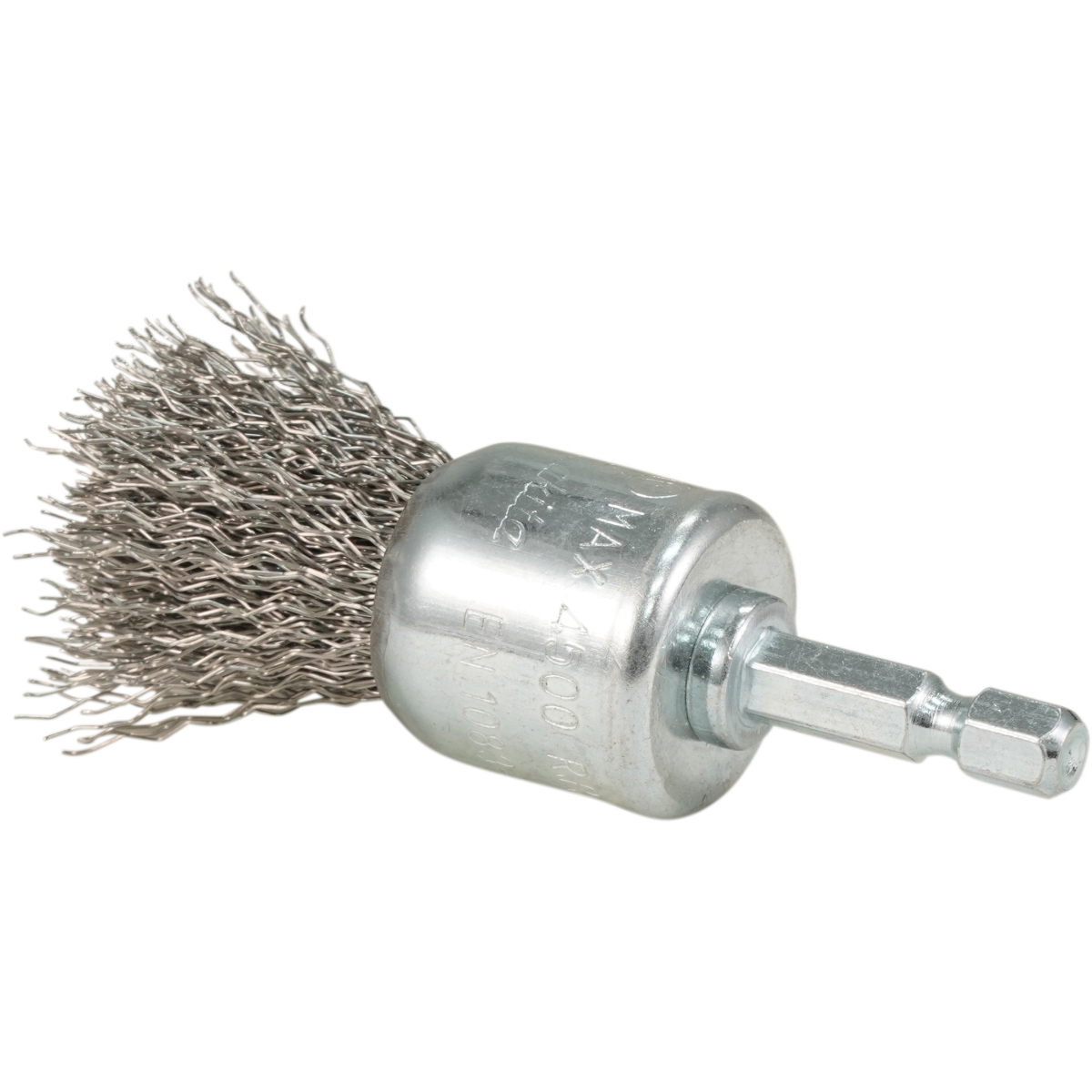 Makita D-76679 24mm Stainless Steel Crimped Wire End Brush with 1/4" Hex Shank