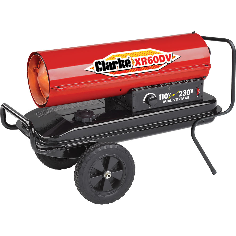 Clarke 6931015 Heat XR60DV 14.7kW Diesel / Paraffin Dual Voltage Industrial Space Heater 110V/230V