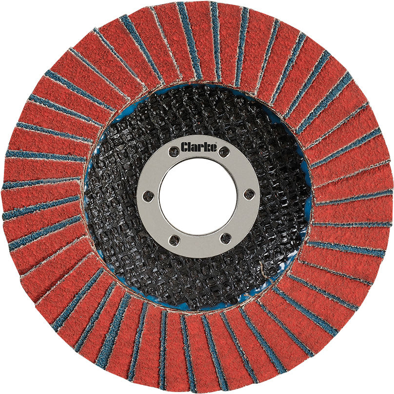 Clarke 6502397 Grit 60 115mm Ceramic & Zirconium Flap Disc 22mm Bore