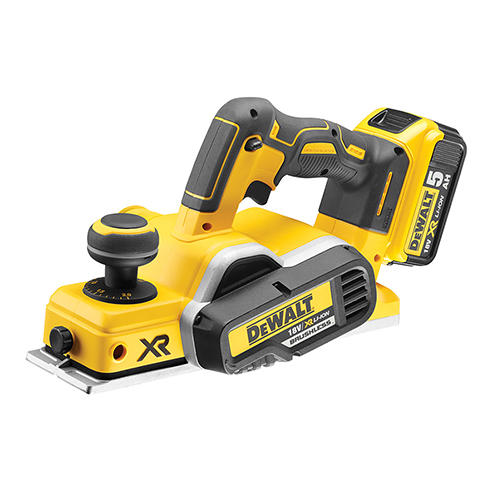 DeWalt DCP580P2-GB 18V XR Planer with 2 x 5.0Ah Batteries In TSTAK Carry Case