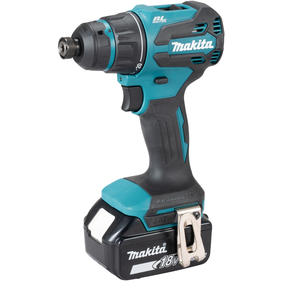 Makita DDF491RTJ 18V LXT Interchangeable head Drill / Driver with 2x 5.0Ah Batteries and Charger in Makpac Case