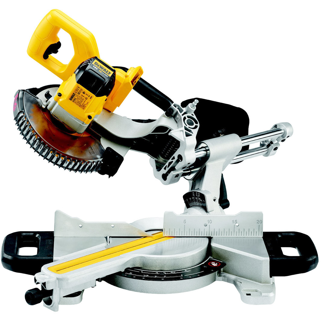 Dewalt DCS365M2-GB Mitre Saw 18V Cordless with XPS 184mm with 2 x 4Ah Batteries