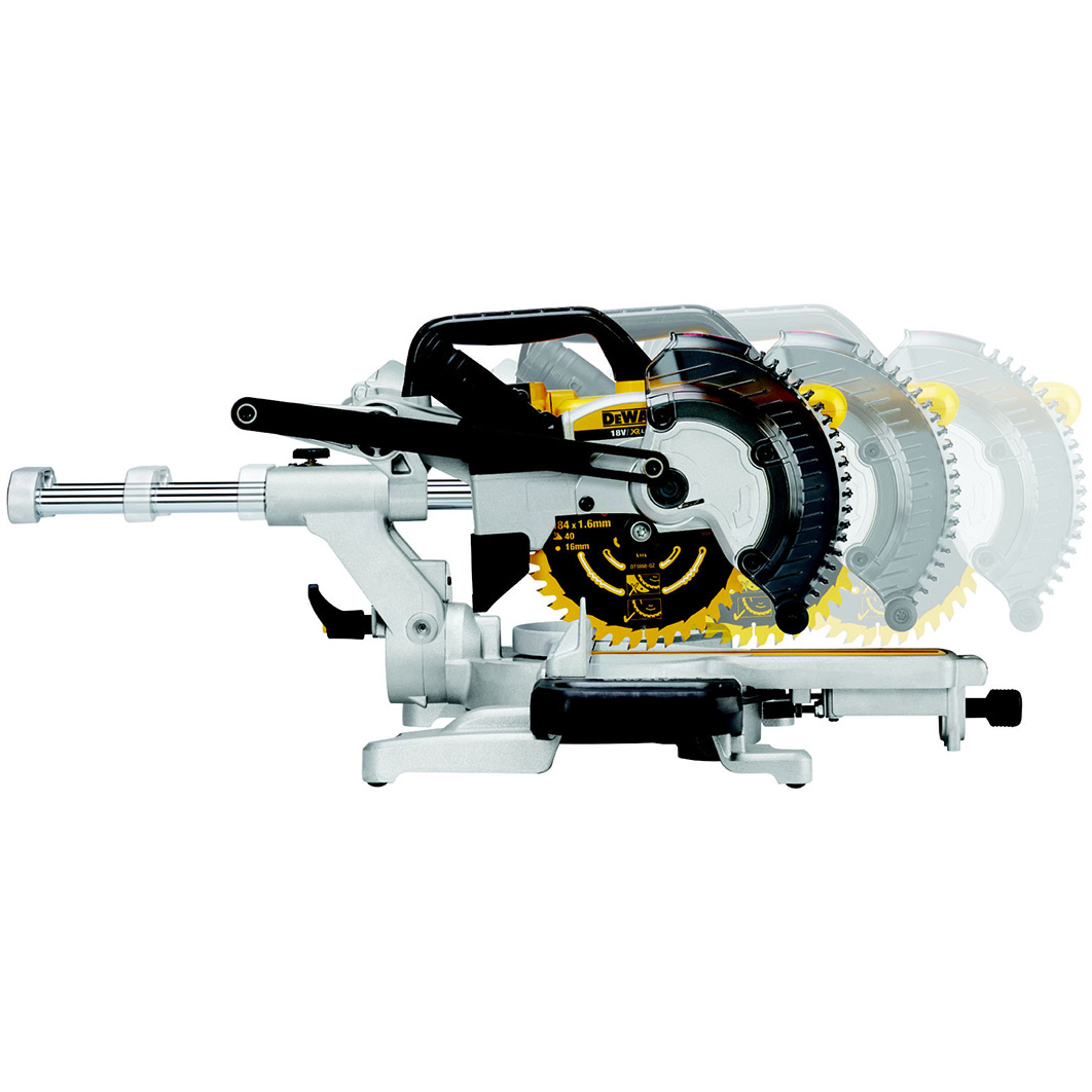 Dewalt DCS365M2-GB Mitre Saw 18V Cordless with XPS 184mm with 2 x 4Ah Batteries