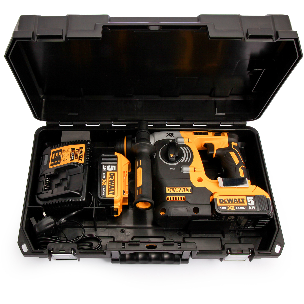 Dewalt DCH273P2 18V Brushless 3-Function SDS+ Hammer with 2x 5.0Ah Batteries in Carry Case