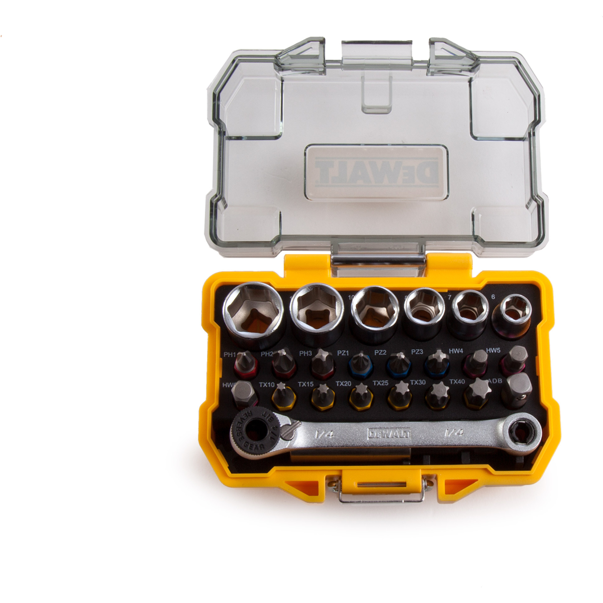 Dewalt DT71516-QZ Socket and Screwdriving Set 1/4in Drive 24 Pieces