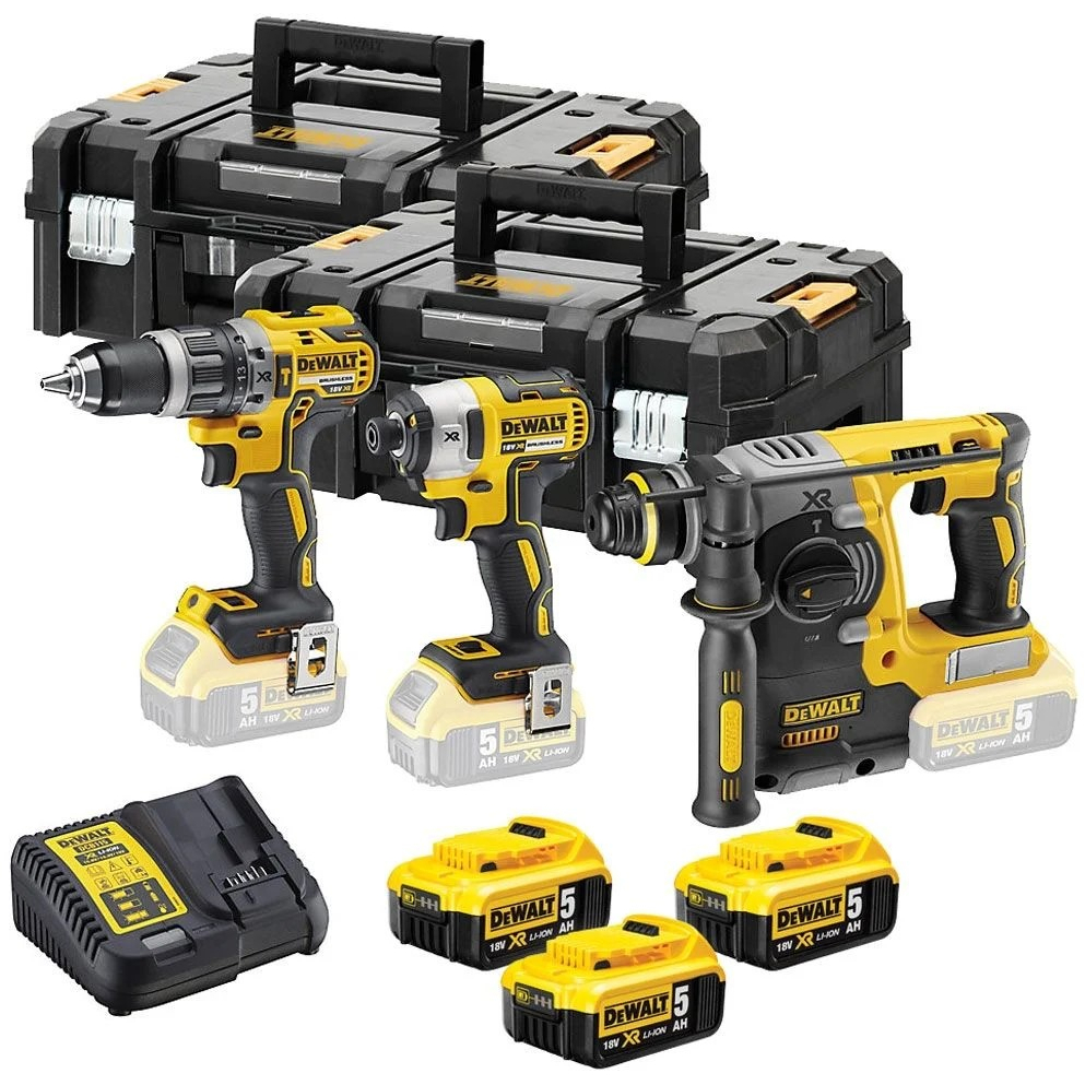 DeWalt DCK368P3T-GB Brushless 18v XR 3-Piece Kit With 3 x 5.0Ah Batteries