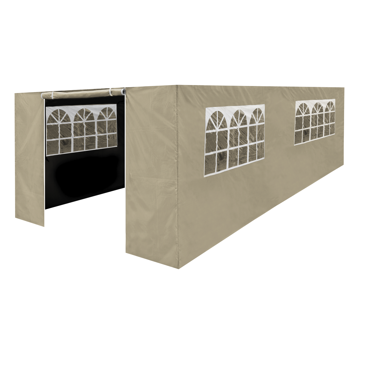 Sealey DG154 Dellonda Premium Side Walls/Doors/Windows for Gazebo/Marquee, Fits 3 x 6m Models - Beige