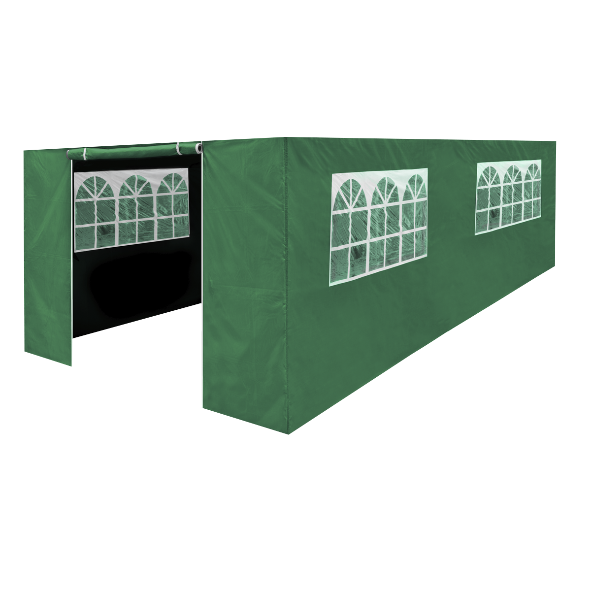 Sealey DG156 Dellonda Premium Side Walls/Doors/Windows for Gazebo/Marquee, Fits 3 x 6m Models - Dark Green