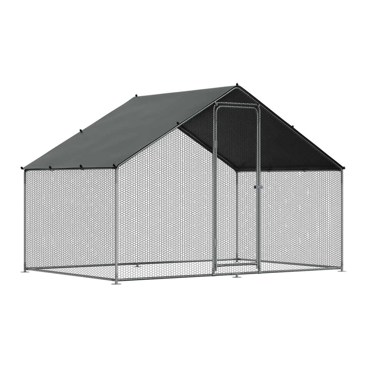 Sealey DG278 Dellonda Walk-In Galvanized Steel Chicken Run with Roof Cover & PVC Coated Chicken Wire