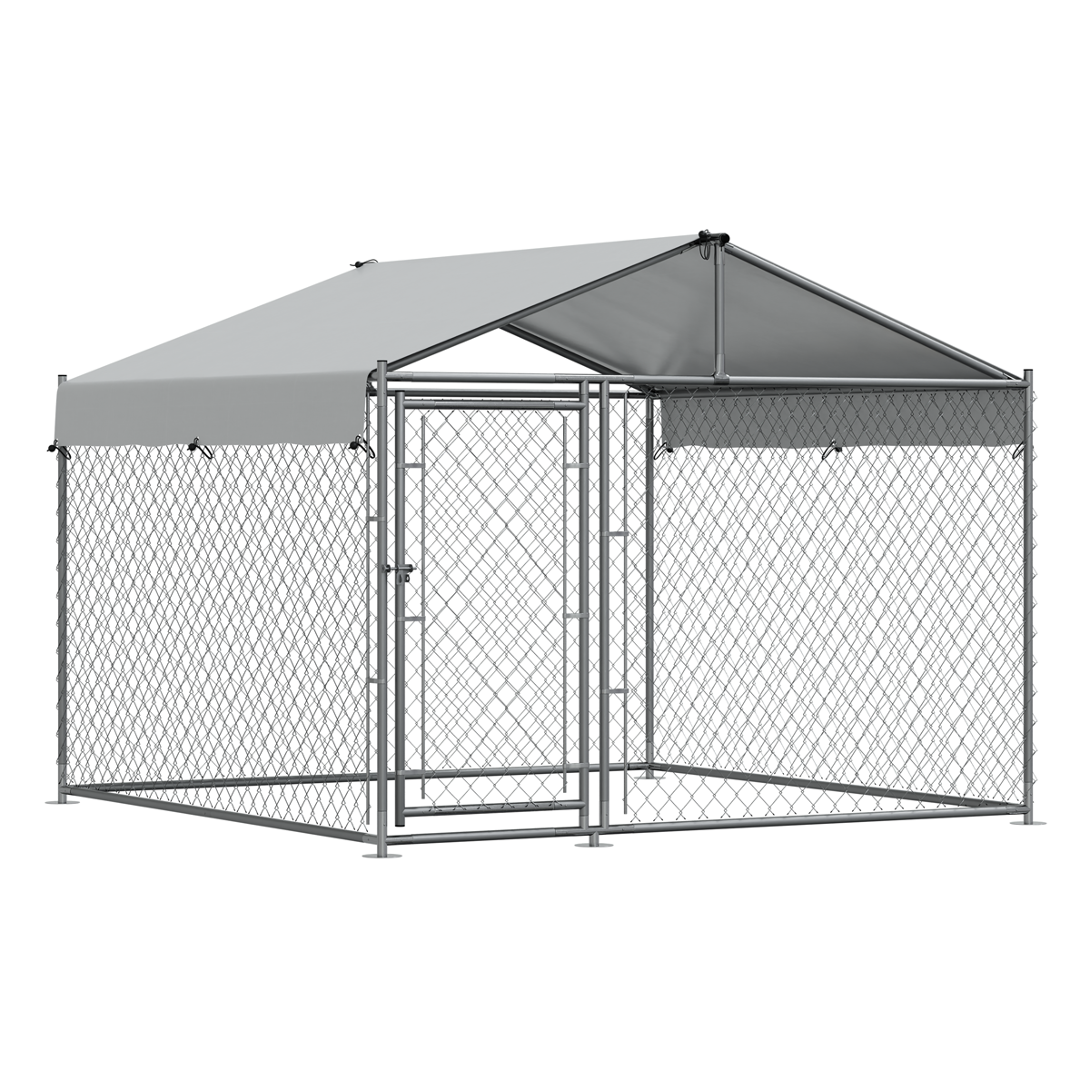 Sealey DG281 Dellonda Galvanised Steel Dog Kennel with Roof Cover & Chain Link Fencing