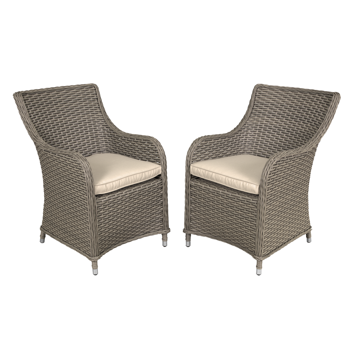 Sealey DG64 Dellonda Chester Rattan Wicker Outdoor Garden Dining Chairs 2pc