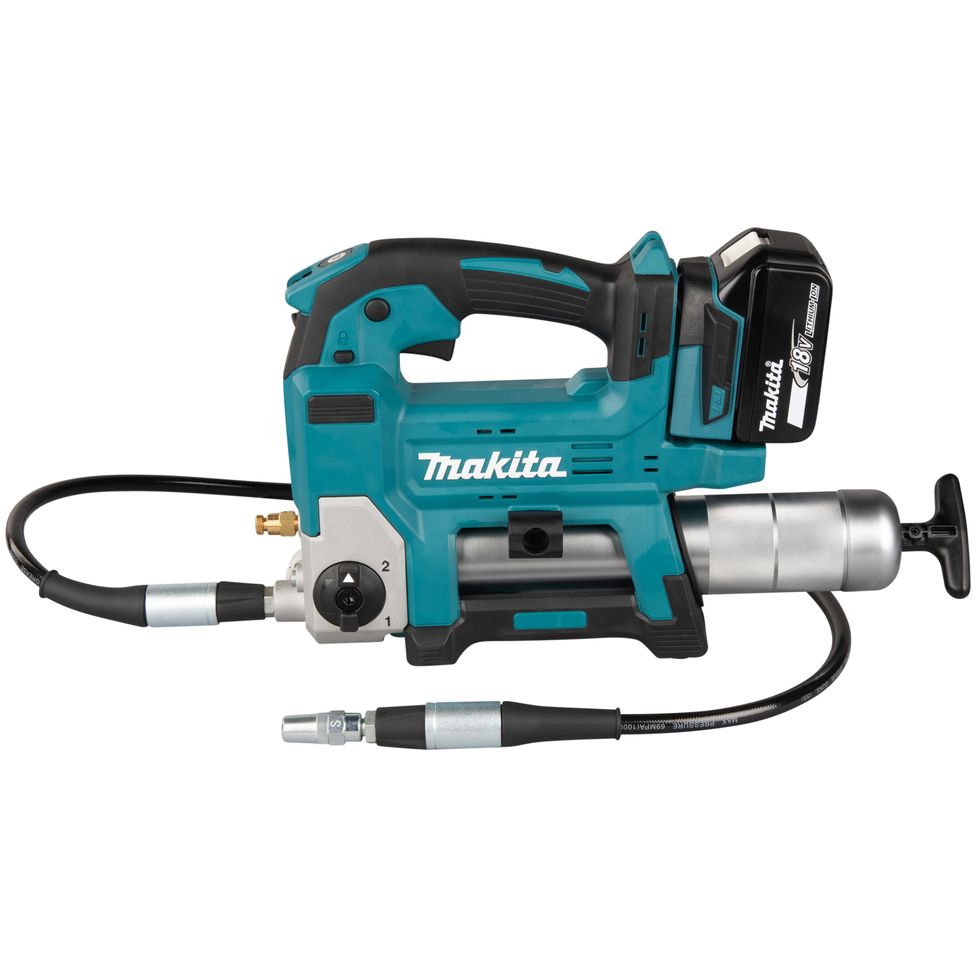 Makita DGP180RT 18V LXT Grease Gun with 1 x 5Ah Battery and Charger 69MPa