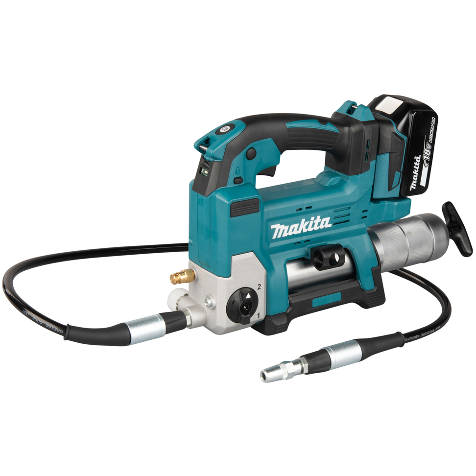 Makita DGP180RT 18V LXT Grease Gun with 1 x 5Ah Battery and Charger 69MPa