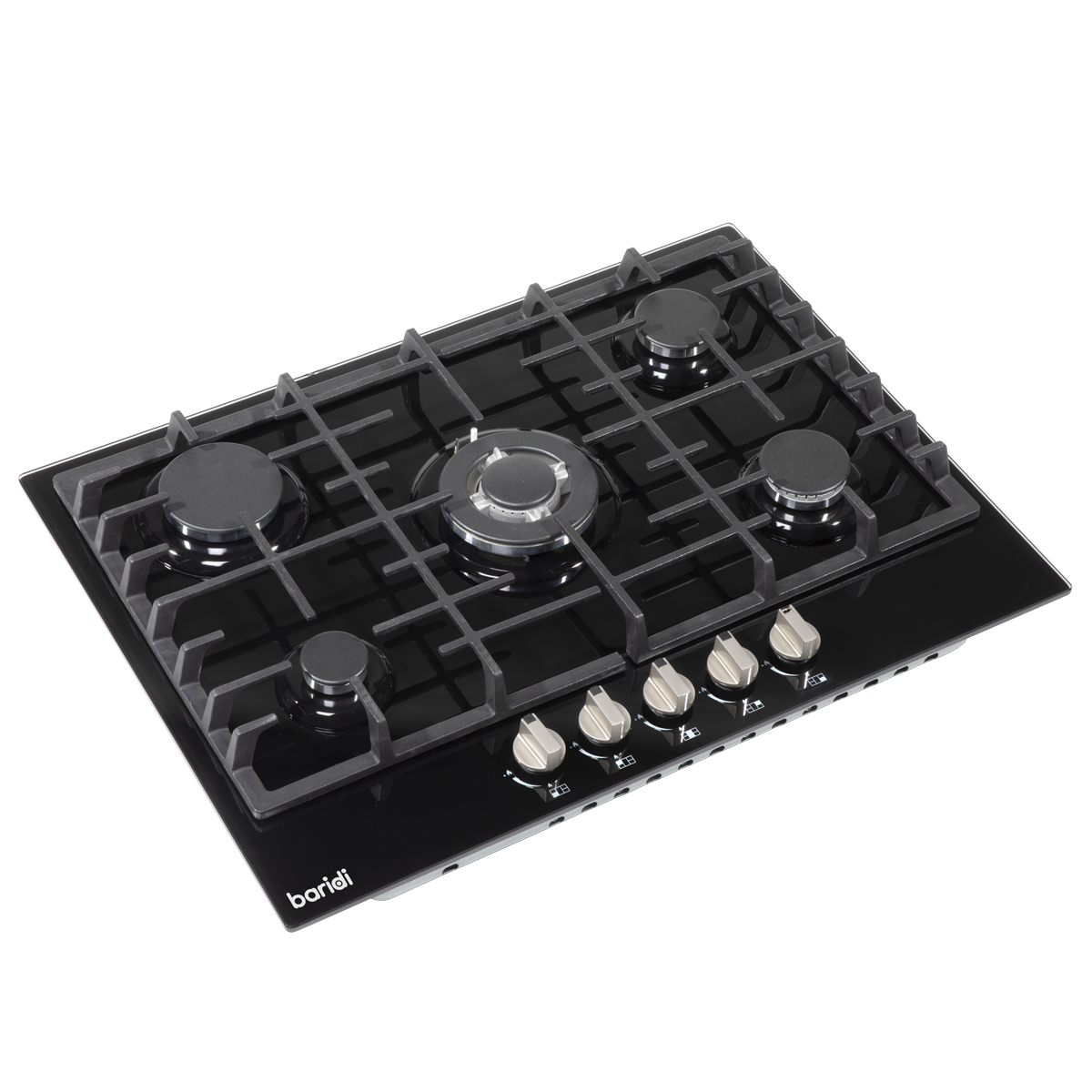 Sealey DH228 Baridi Gas Hob with 5 Cooking Zones 70cm - Black